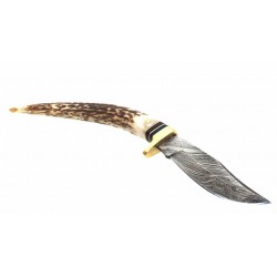 Stag Horn Damascus Steel Athame Style 02